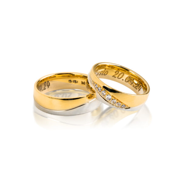 Obrączki klasyczne z Falą 5,5mm