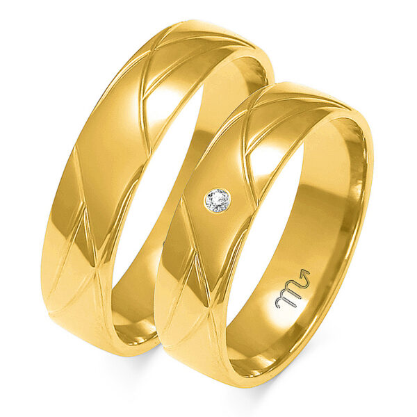 A-144_Z Obrączki Artystyczne z Kolekcji Lirycznej 5mm