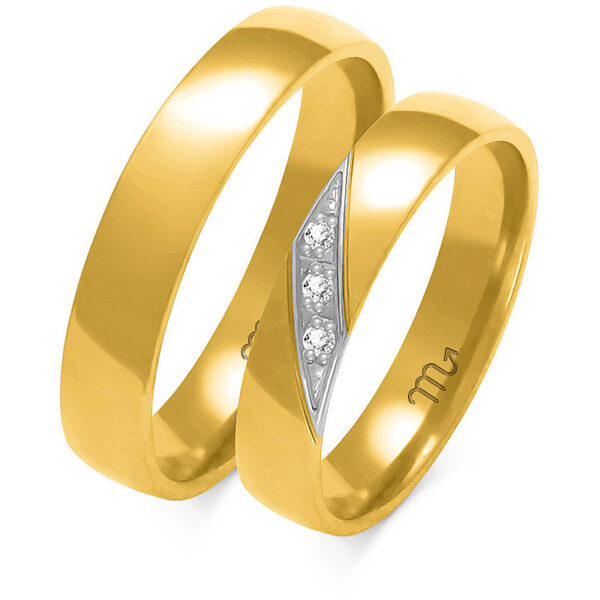 A-146_ZB Klasyczne Obrączki z Kamieniami 4mm