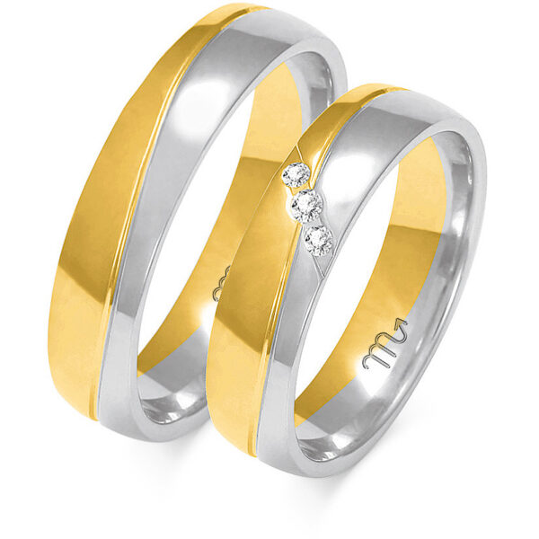 Klasyczne Obrączki dzielone z Kamieniami 5mm