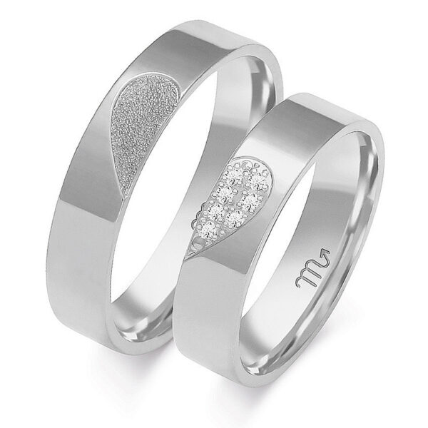 Obrączki z Motywem Serca 5mm