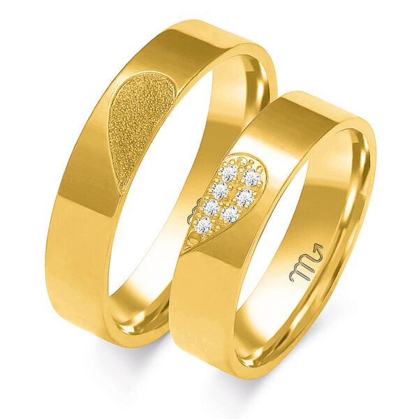 Obrączki z Motywem Serca 5mm