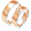 Klasyczne Obrączki z Fazą z Kamieniami 6mm