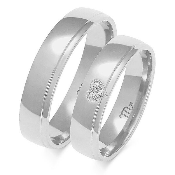 Obrączki z Motywem Serca 5mm