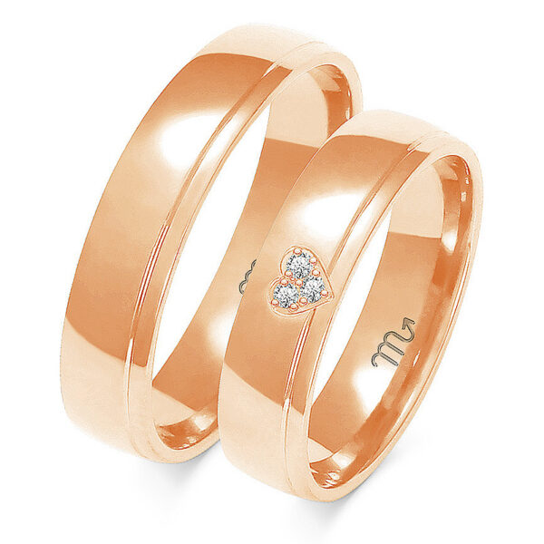 Obrączki z Motywem Serca 5mm
