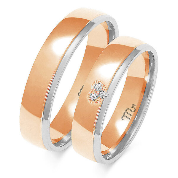 Obrączki z Motywem Serca 5mm