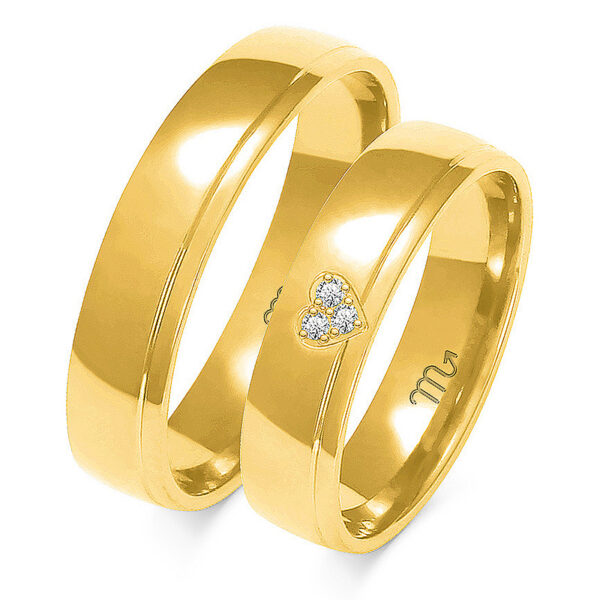 Obrączki z Motywem Serca 5mm