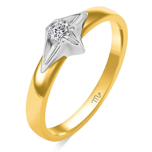 Pierścionek z Diamentem Naturalnym 0,10ct H-Si