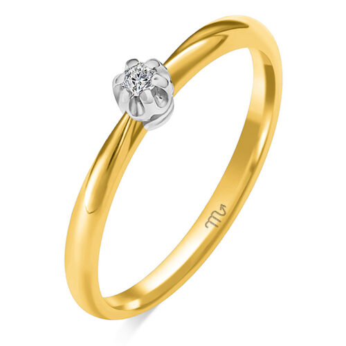 Pierścionek Zaręczynowy z Diamentem 0,03ct Si-H