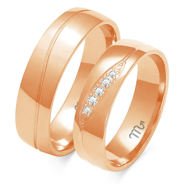 Obrączki klasyczne z Falą 5,5mm