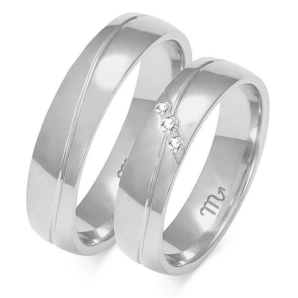 Klasyczne Obrączki dzielone z Kamieniami 5mm