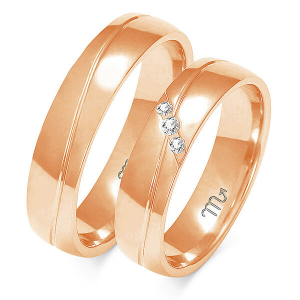 Klasyczne Obrączki dzielone z Kamieniami 5mm