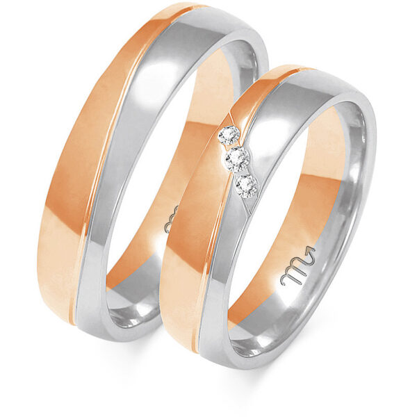 Klasyczne Obrączki dzielone z Kamieniami 5mm