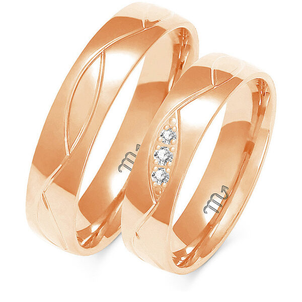 Obrączki Artystyczne z Kolekcji Harmonijnej 5mm