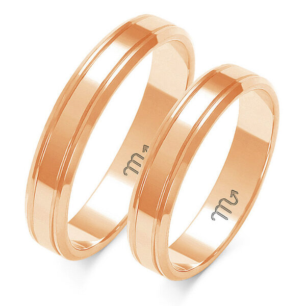 Klasyczne Obrączki Dzielone z Fazą 4mm