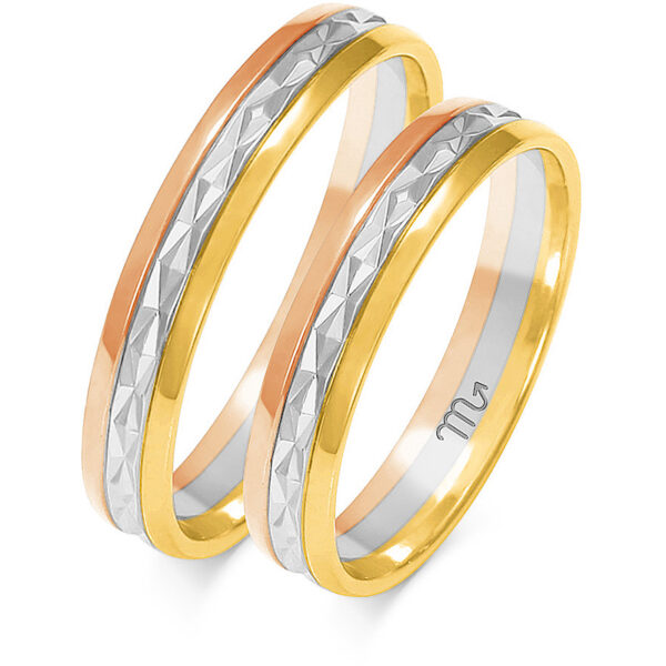 Obrączki Artystyczne z Kolekcji Romantycznej 4mm