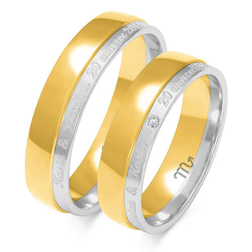 Obrączki Półokrągłe z Imionami 5,5mm