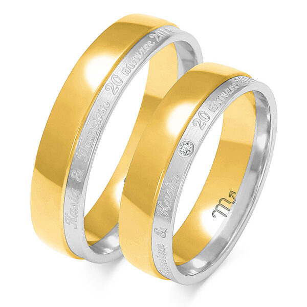 Obrączki Półokrągłe z Imionami 5,5mm