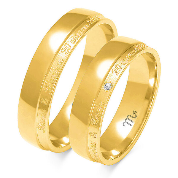 Obrączki Półokrągłe z Imionami 5,5mm