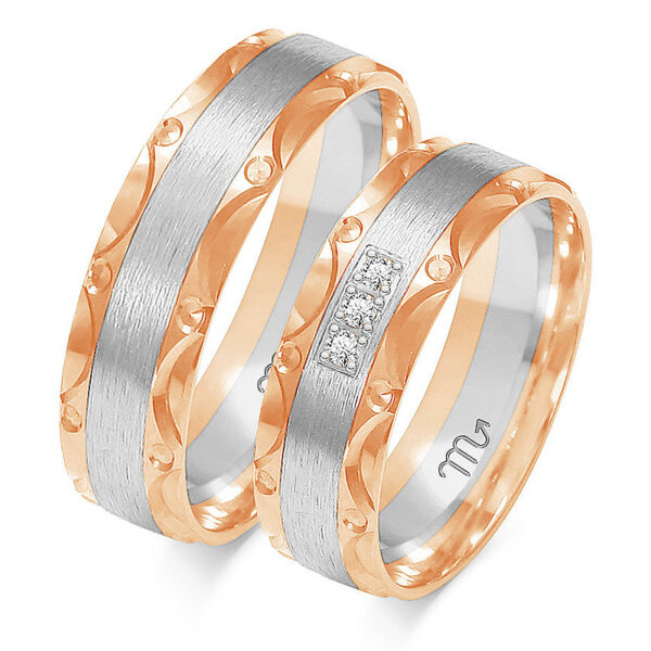 Obrączki Artystyczne z Kolekcji Harmonijnej 6mm