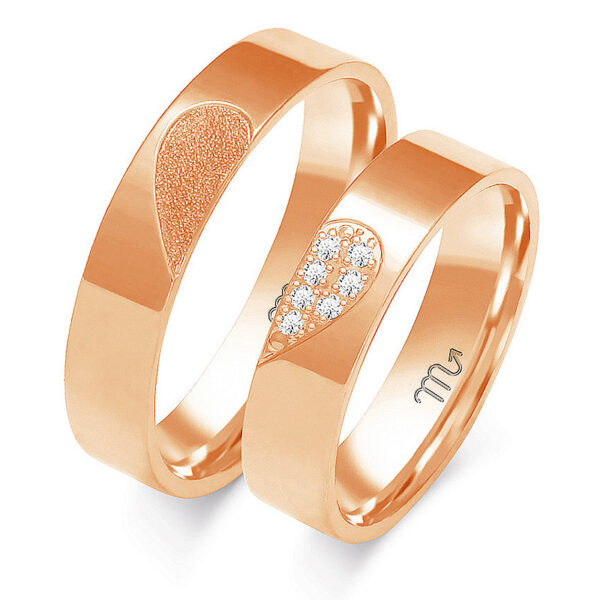 Obrączki z Motywem Serca 5mm