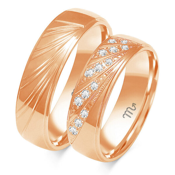 Obrączki Artystyczne z Kolekcji Nowoczesnej 6mm