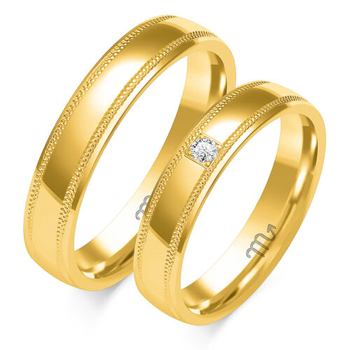 O-219 Obrączki Artystyczne Frezowane 4,5mm