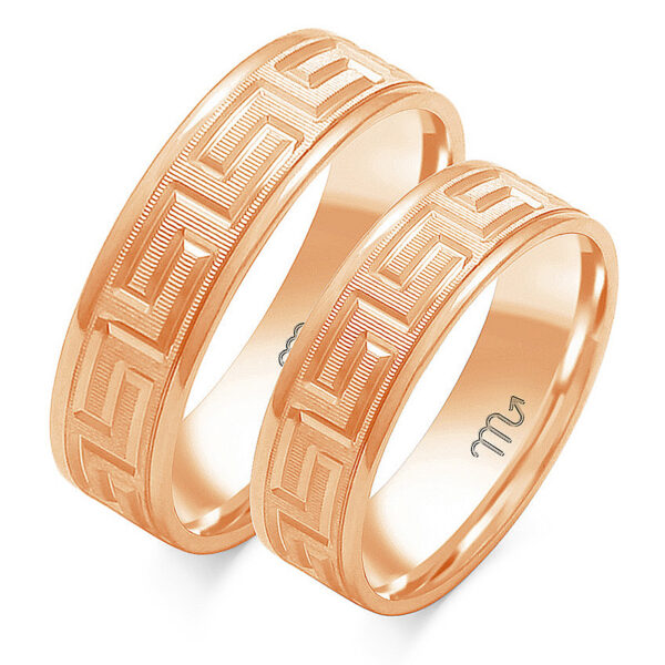 OE-188_C Obrączki w Greckie Wzory 6mm