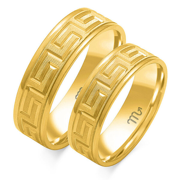 OE-188_Z Obrączki w Greckie Wzory 6mm