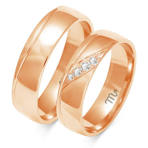 Obrączki Artystyczne Półokrągłe Dzielone z Kamieniami 5,5mm