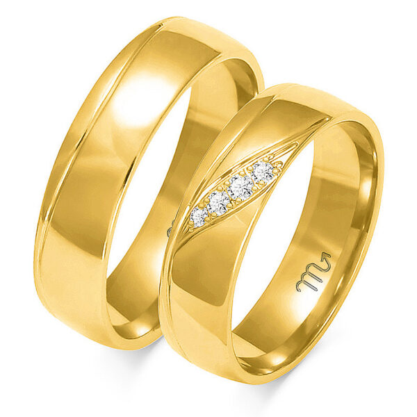 Obrączki Artystyczne Półokrągłe Dzielone z Kamieniami 5,5mm