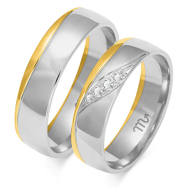 Obrączki Artystyczne Półokrągłe Dzielone z Kamieniami 5,5mm