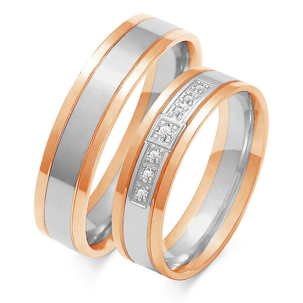 Obrączki Płaskie z Kamieniami 5,5mm