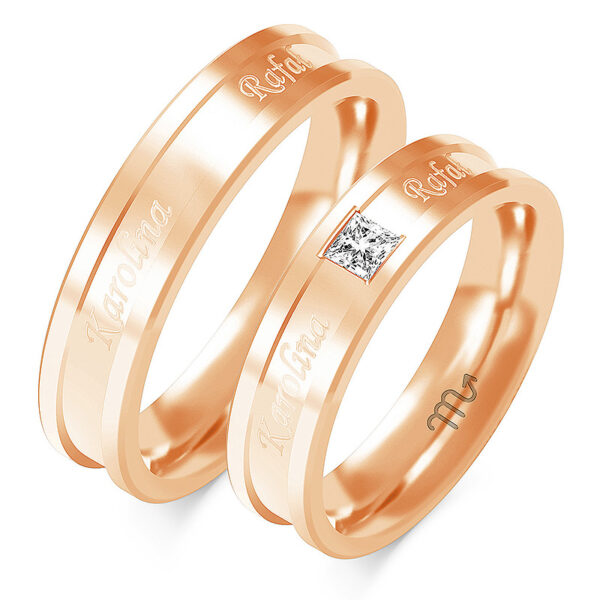 Obrączki Płaskie z Imionami 5,5mm