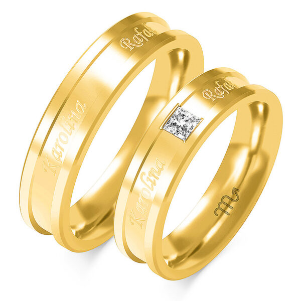 Obrączki Płaskie z Imionami 5,5mm