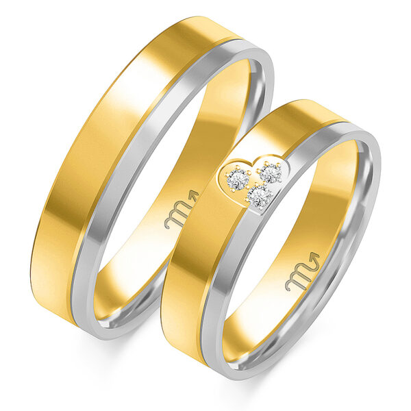 OE-352 Obrączki z Motywem Serca 5mm