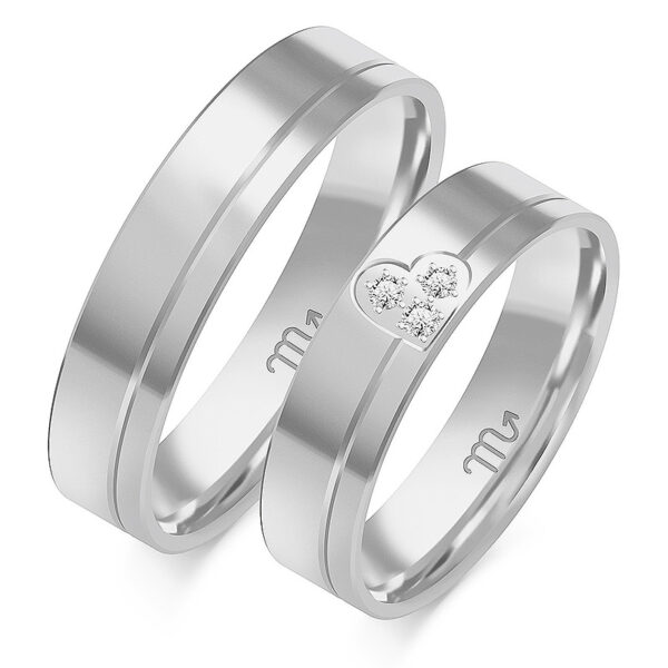 OE-352_B Obrączki z Motywem Serca 5mm