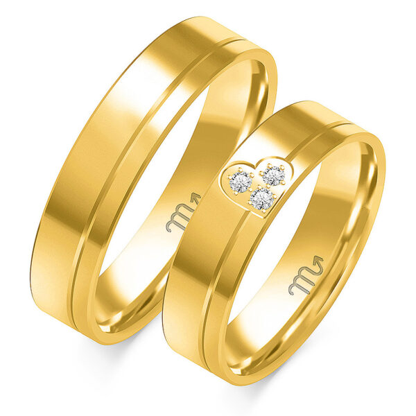 OE-352_Z Obrączki z Motywem Serca 5mm