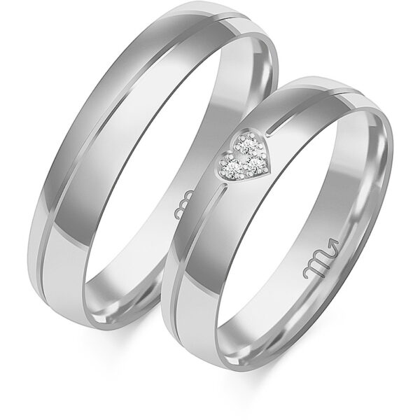 OE-371_B Obrączki z Motywem Serca 4,5mm