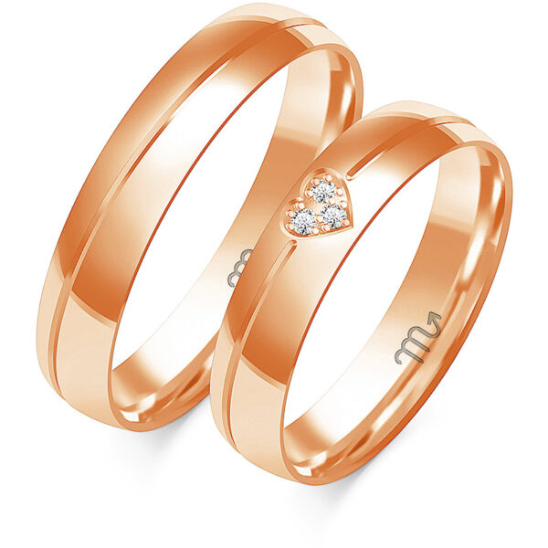 OE-371_C Obrączki z Motywem Serca 4,5mm