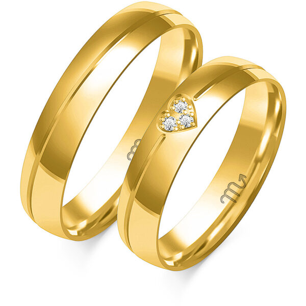 OE-371_Z Obrączki z Motywem Serca 4,5mm