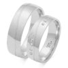 Klasyczne Obrączki Półokrągłe Dzielone z Diamentami 5,5mm