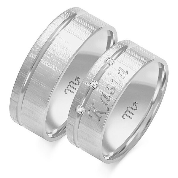 Obrączki Płaskie z Imionami 7mm