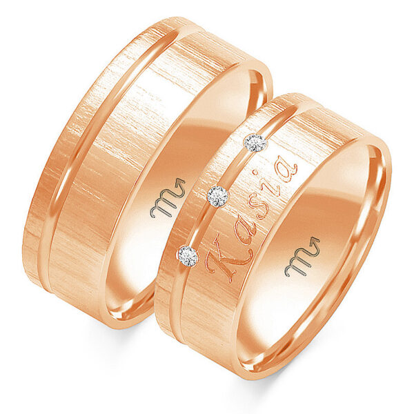 Obrączki Płaskie z Imionami 7mm