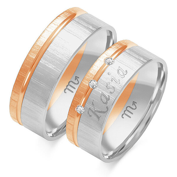 Obrączki Płaskie z Imionami 7mm