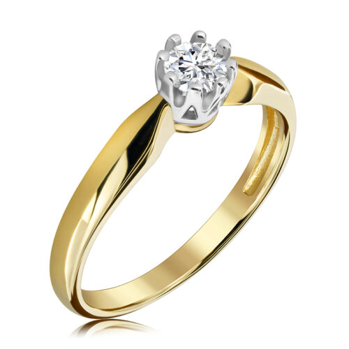 Pierścionek z Diamentem Naturalnym 0,26ct