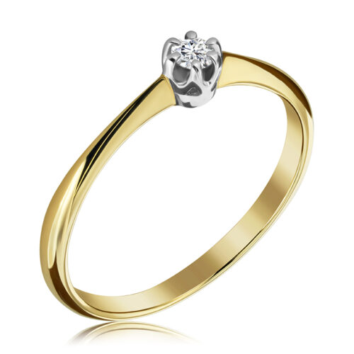 Pierścionek z Diamentem Naturalnym 0,07ct