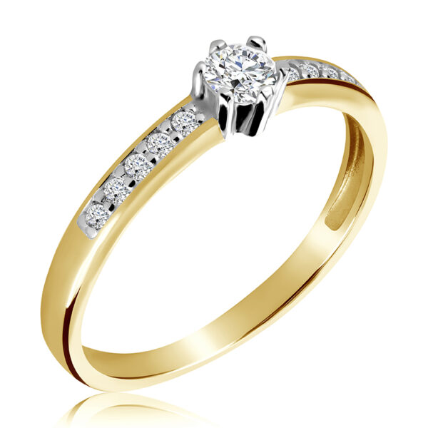 Pierścionek z Diamentami Naturalnymi 0,26ct