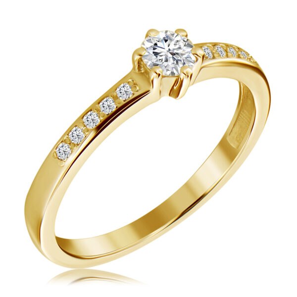 Pierścionek z Diamentami Naturalnymi 0,35ct