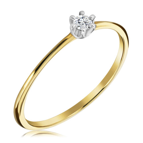 Pierścionek z Diamentem Naturalnym 0,07ct